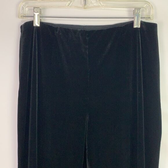 Giorgio Armani black velvet stretch slacks - Picture 2 of 7